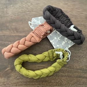 Kate Quinn Braided Hair Accessories Set - Olive, Peach, Charcoal